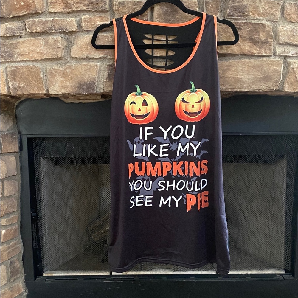 Halloween Pumpkin Graphic sleeveless dress. Large